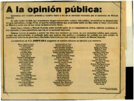 
A la opinión pública.


