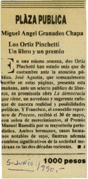 
Los Ortiz Pinchetti. Un libro y un premio.



