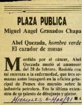 
Abel Quezada, hombre verde, el cazador de musas.



