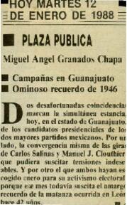 
Campañas en Guanajuato, ominoso recuerdo de 1946.


