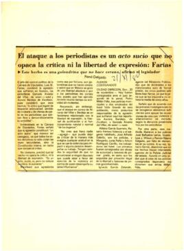 
El ataque peridista es un acto sucio para la libertad de expresion.


