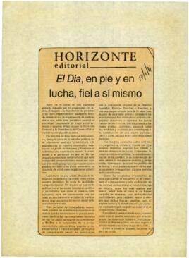 
El Día, en pie y en de lucha, fiel a sí mismo.


