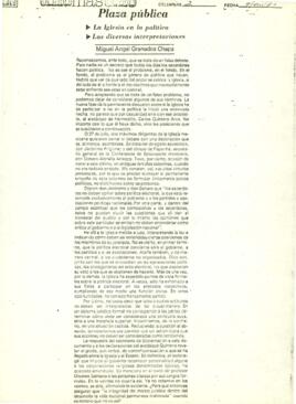 La Iglesia en la política / Las diversas interpretaciones