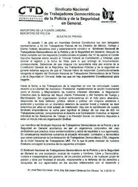 
Reporte de la fuente laboral, reporte de la policía.


