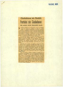 
Ciudadanos sin Partido. Partidos sin Ciudadanos.


