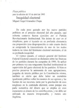 
Inequidad electoral.


