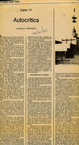 
Autocritica Canal 13.


