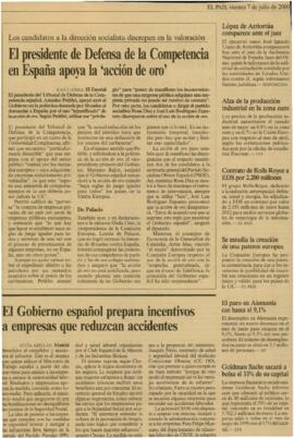 
El gobierno español prepara incentivos a empresas que reduzcan accidentes.


