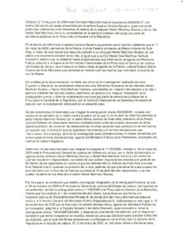 
Sintesis de la CNDH en relacion al expediente 20002521/1.


