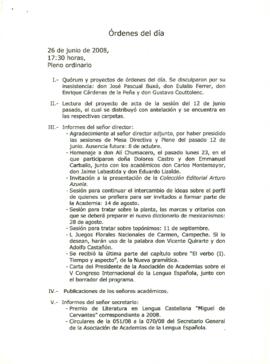 
Órdenes del día.


