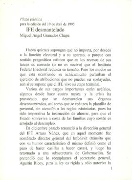 
IFE desmantelado.


