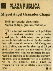
1990 : novedades electorales, nuevo código, ¿nueva conducta?.


