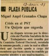 
Crisis en el PST un Quijote que engorda.


