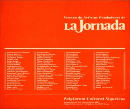 
Semana de Artistas Fundadores de La Jornada.


