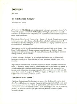 
Un mito llamado Excélsior.


