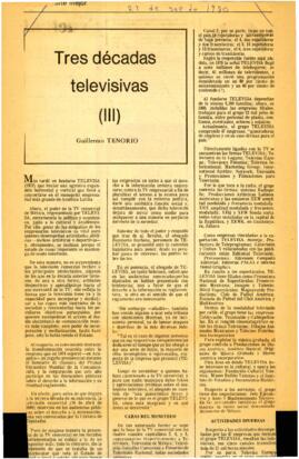 
Tres décadas televisivas.



