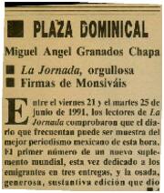 
La Jornada, orgullosa. Firmas de Monsiváis.



