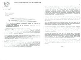 
Vía internet, la licenciatura en economía.


