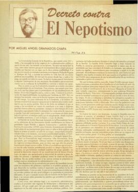 
Decreto contra El Nepotismo.


