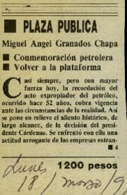 
Conmemoración petrolera. Volver a la plataforma.



