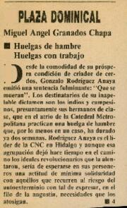 
Huelgas de hambre. Huelgas con trabajo.


