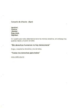 
Campaña de difusión.


