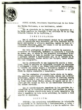 
Carta del Presidente Miguel Aleman.


