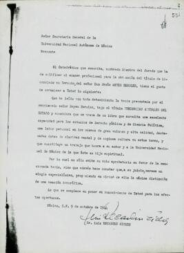 
Titulación del Sr. Don Jesús Reyes Heroles.


