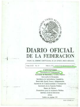 
Decreto de reforma al punto 1 del 3o. artículo.


