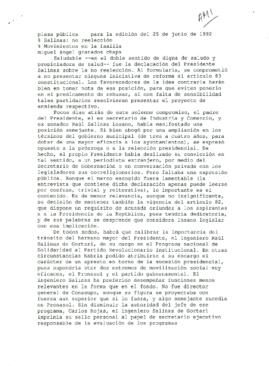 
Salinas : no reelección.


