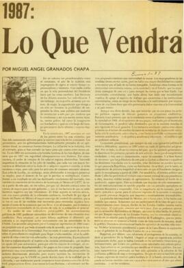 
1987 : Lo que vendrá.



