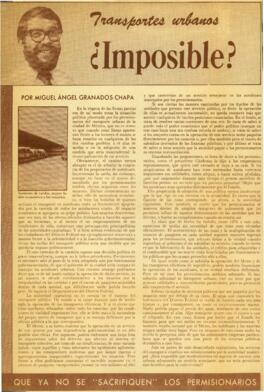 
Transportes urbanos ¿Imposible?.


