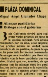 
Alianzas partidarias, diálogo con el gobierno.


