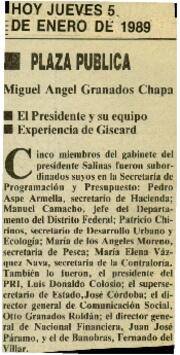 
El Presidente y su equipo. Experiencia de Giscard.


