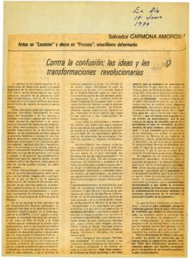 
Contra la confusion : las ideas y las transformaciones revolucionarias.


