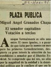 
El senador capitalino. Votación a tercios.



