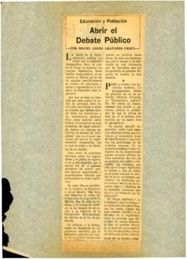 
Abrir el debate público.
Ruiz Cortines gobernar con frases.


