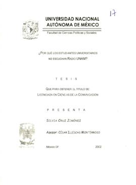 
Por que los estudiantes no escuchan radio UNAM.



