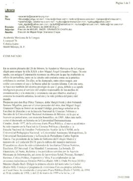 
Elección de Miguel Ángel Granados Chapa.


