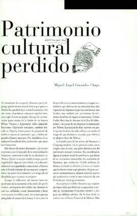 
Patrimonio cultural perdido.


