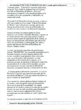 
Donde quedó la libertad de expresión.


