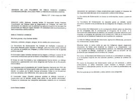 
Versión de las palabras de Emilio Rabasa Gamboa coordinador del diálogo para la negociación en Chiapas.


