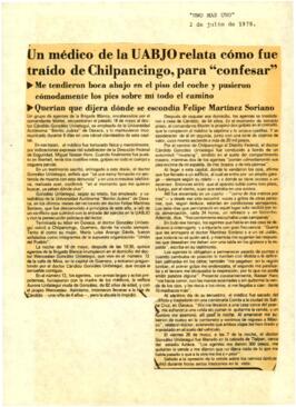 
Un médico de la UABJO relata como fue. traído de Chilpancingo, para ´´confesar´´.


