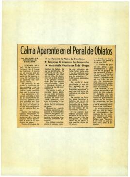 
Calma Aparente en el Penal de Oblatos.


