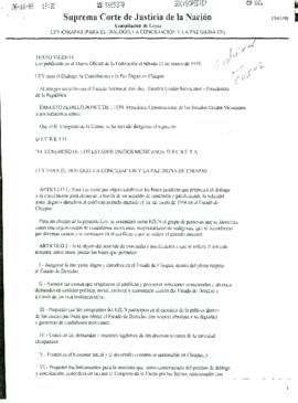 
Compilación de Leyes, Ley Chiapas (para el dialogo, la conciliación y la paz).


