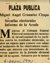 
Secuelas electorales. Informe de la Acude.


