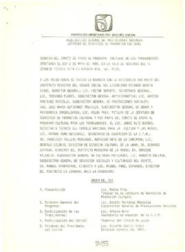 
Instituto Mexicano del Seguro Social. Subdireccion General de Prestaciones Sociales. Jefatura de Servicios de Promoción Cultural.


