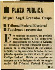 
Tribunal Federal Electoral. Funciones y propuestas.


