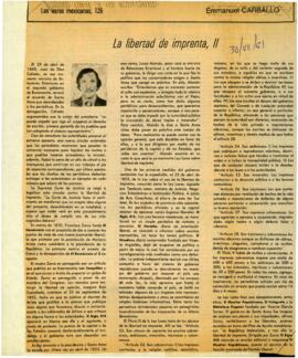 
La libertad de imprenta, II.


