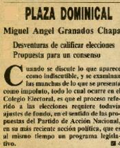 
Desventuras de calificar elecciones. Propuesta para un consenso.


